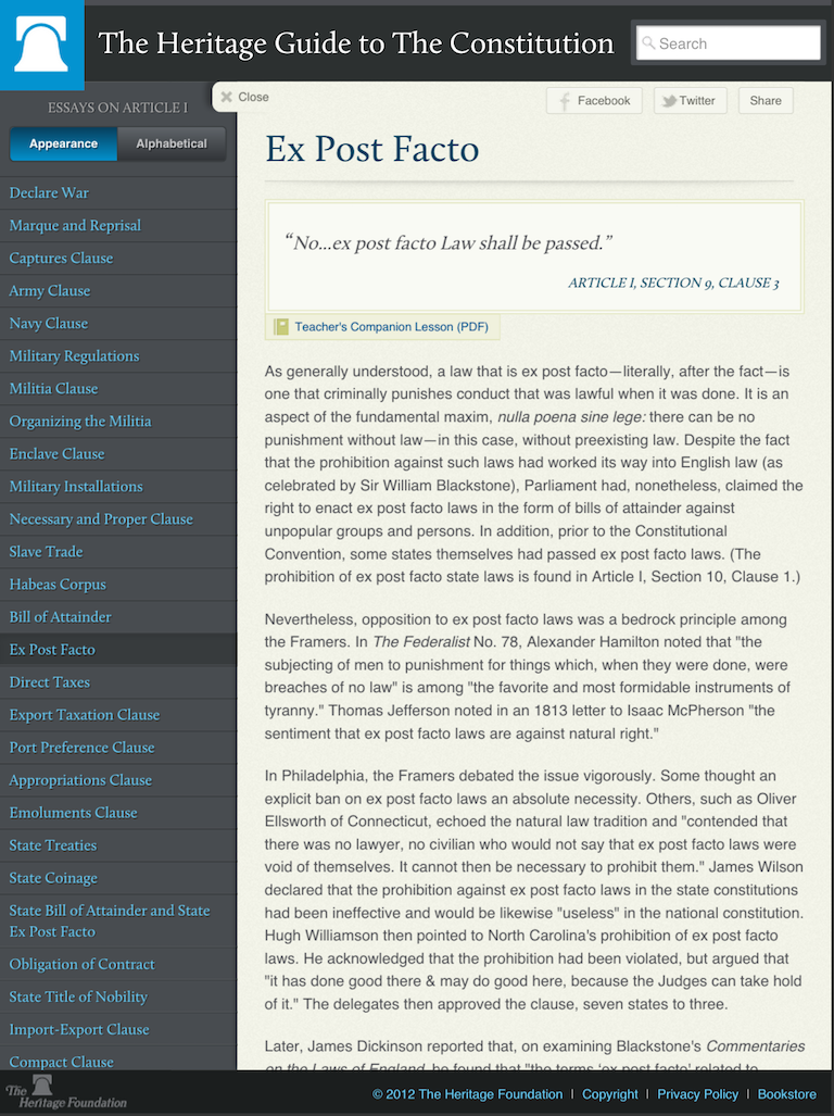 Heritage Constitution essay medium viewport screenshot